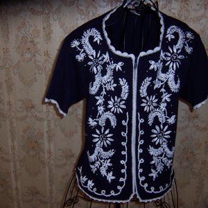 Ladies Embroidered  sweater top